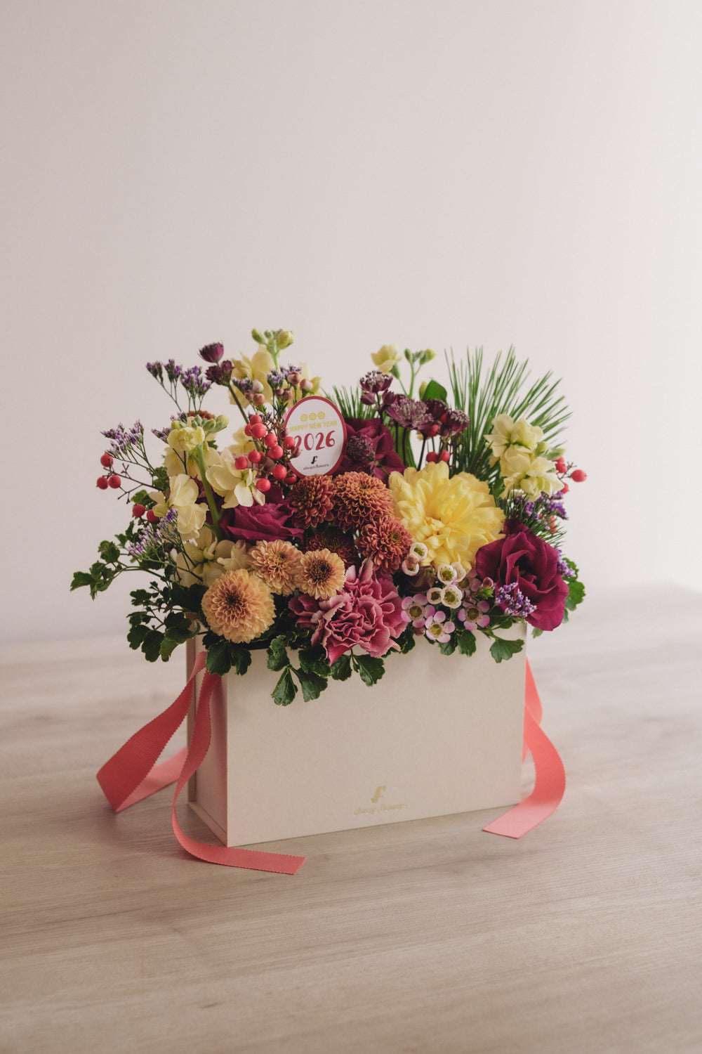 ◆12/27-1/21お届け限定◆Flower BAG No.1／フラワーバッグアレンジ　AKANE／生花