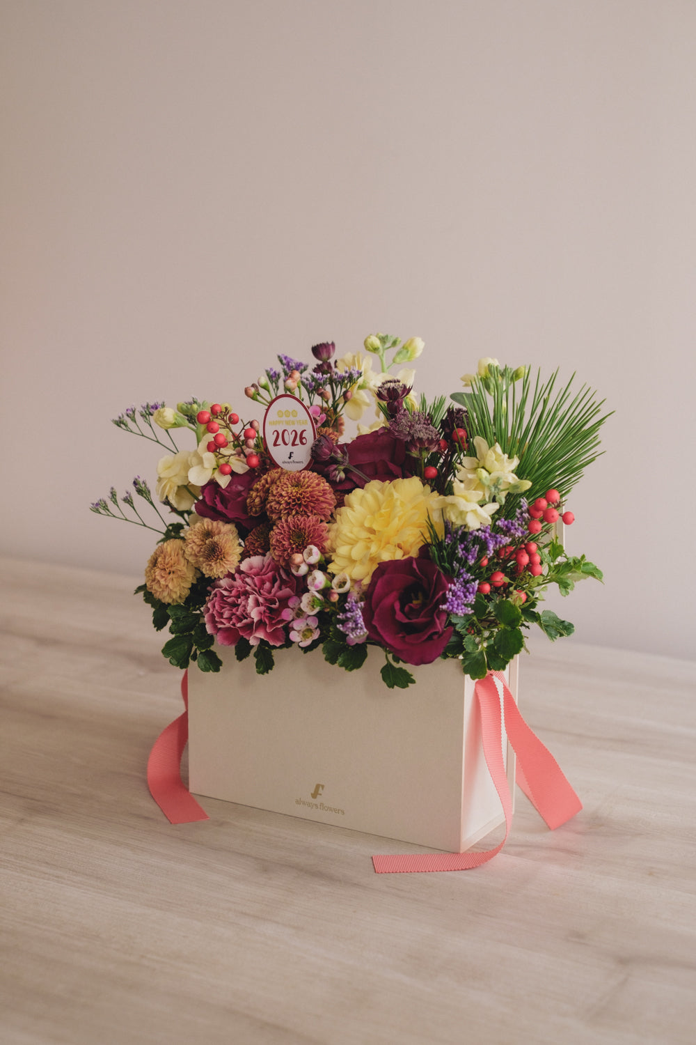 ◆12/27-1/21お届け限定◆Flower BAG No.1／フラワーバッグアレンジ　AKANE／生花