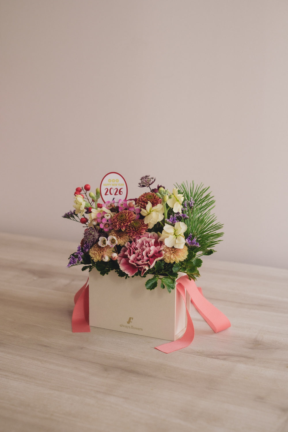 ◆12/27-1/21お届け限定◆Flower BAG No.1／フラワーバッグアレンジ　AKANE／生花