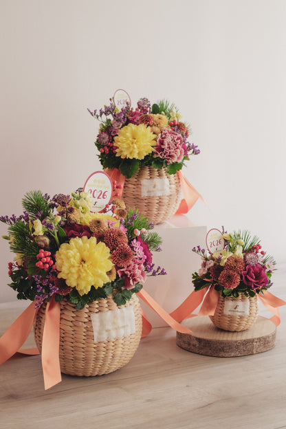 ◆12/27-1/21お届け限定◆Flower BAG No.2／フラワーバッグアレンジ　SHION／生花