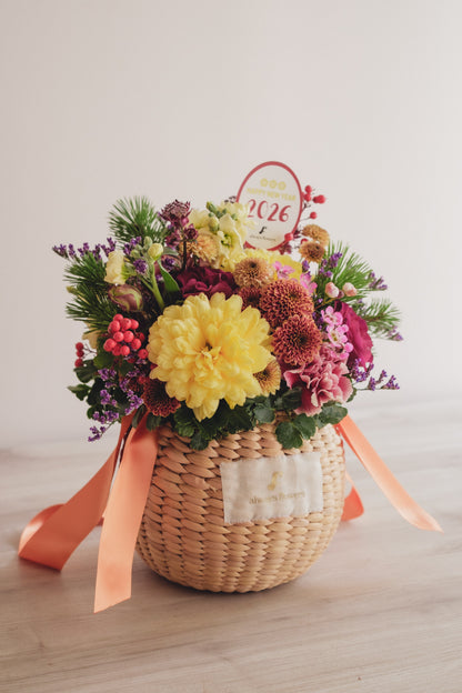 ◆12/27-1/21お届け限定◆Flower BAG No.2／フラワーバッグアレンジ　SHION／生花