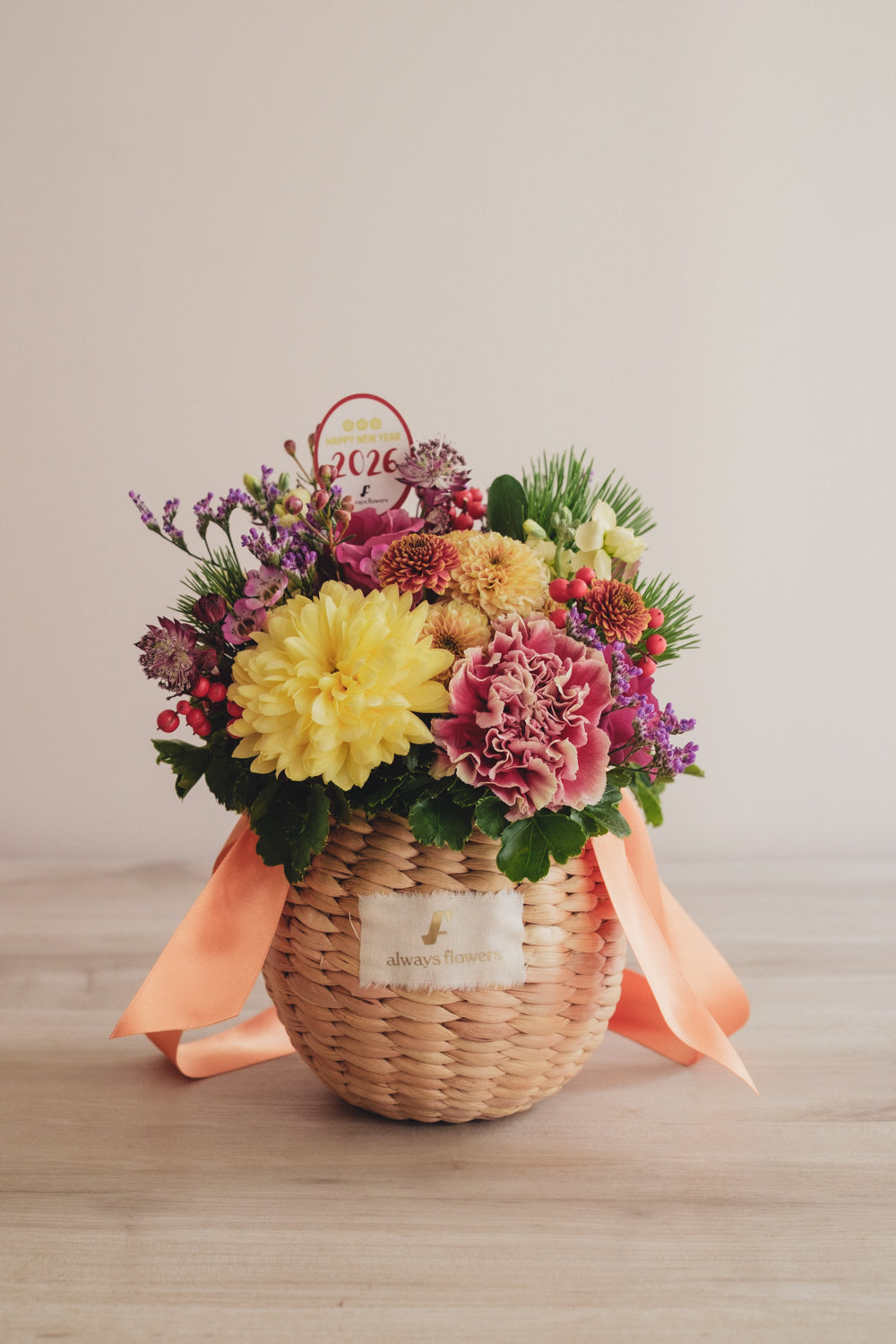 ◆12/27-1/21お届け限定◆Flower BAG No.2／フラワーバッグアレンジ　SHION／生花