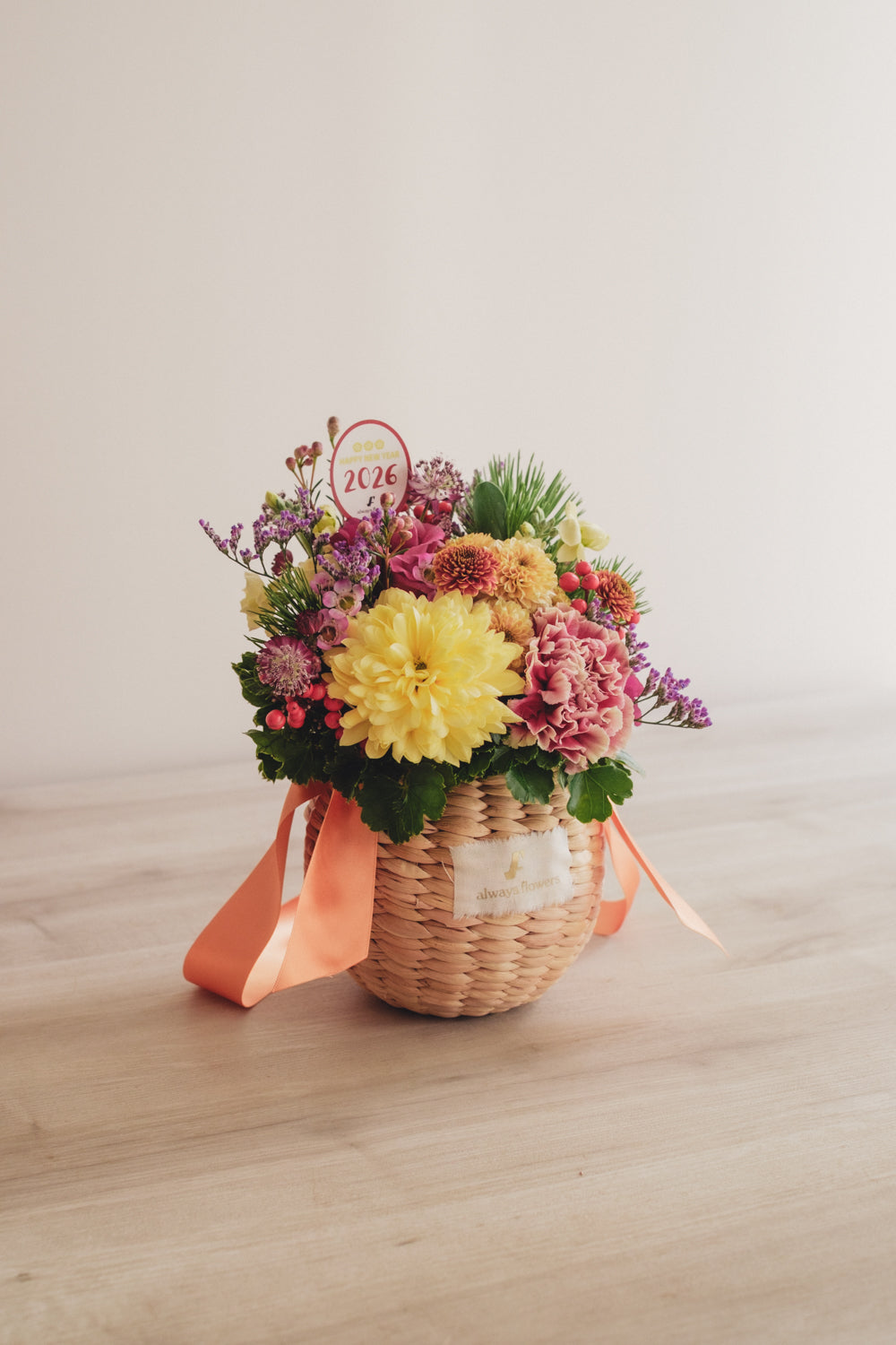 ◆12/27-1/21お届け限定◆Flower BAG No.2／フラワーバッグアレンジ　SHION／生花