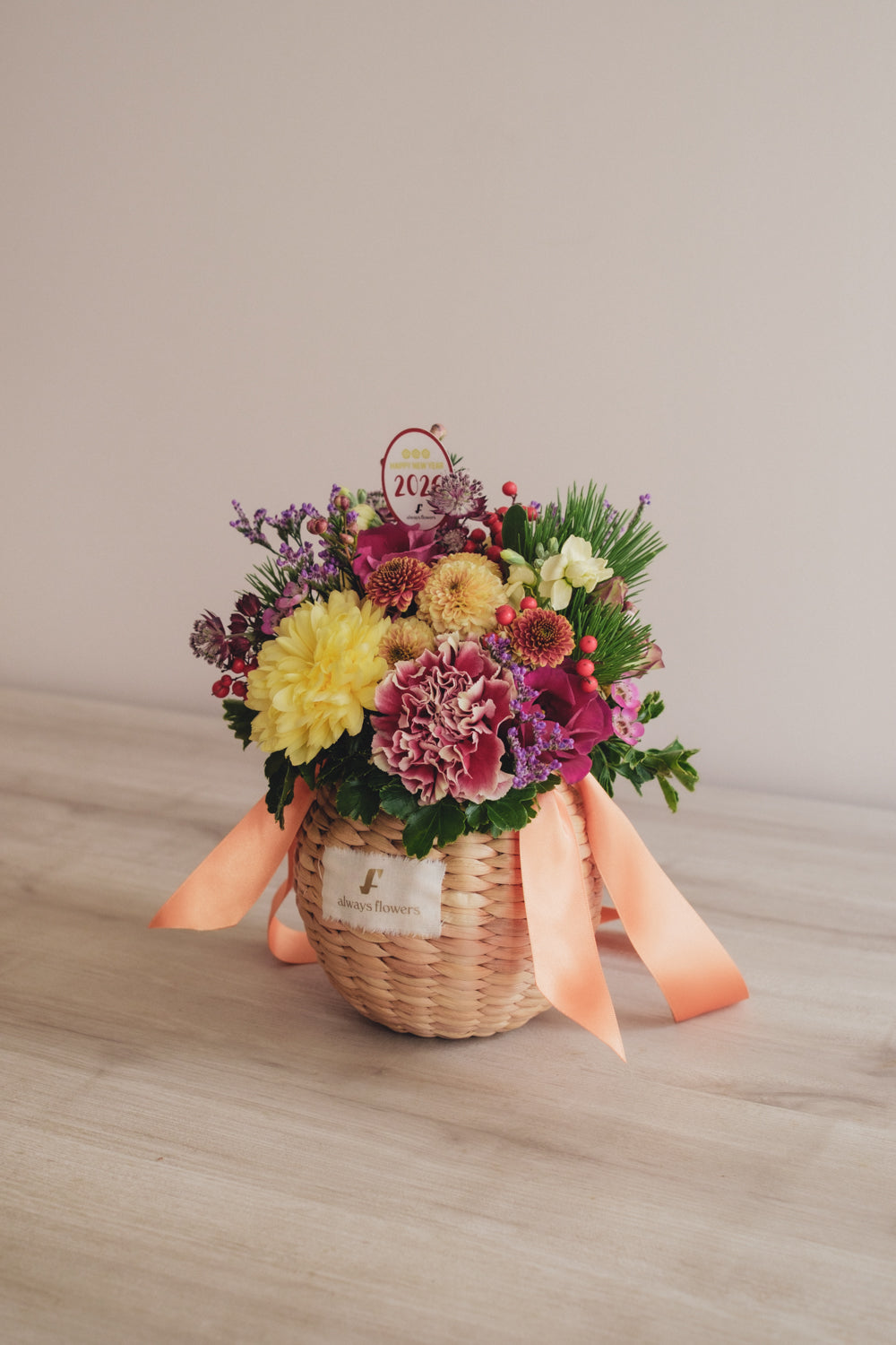 ◆12/27-1/21お届け限定◆Flower BAG No.2／フラワーバッグアレンジ　SHION／生花