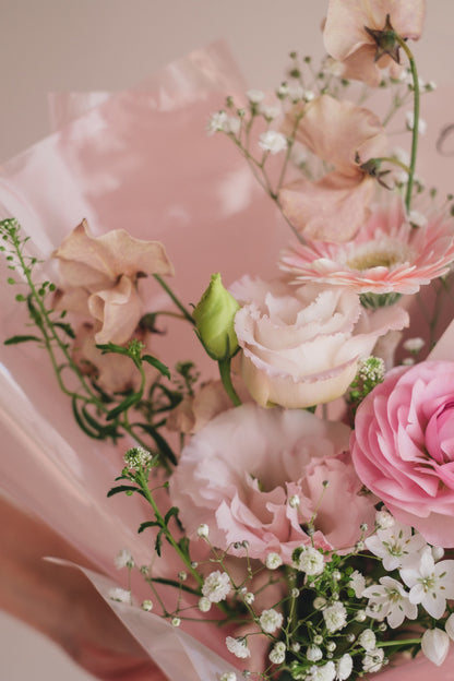 ◆1/6-3/22お届け限定◆Message Bouquet／メッセージブーケ　ピンクシロップ／生花・花束