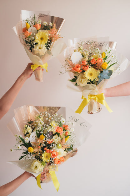 ◆1/6-3/22お届け限定◆Message Bouquet／メッセージブーケ　ビタミンムース／生花・花束