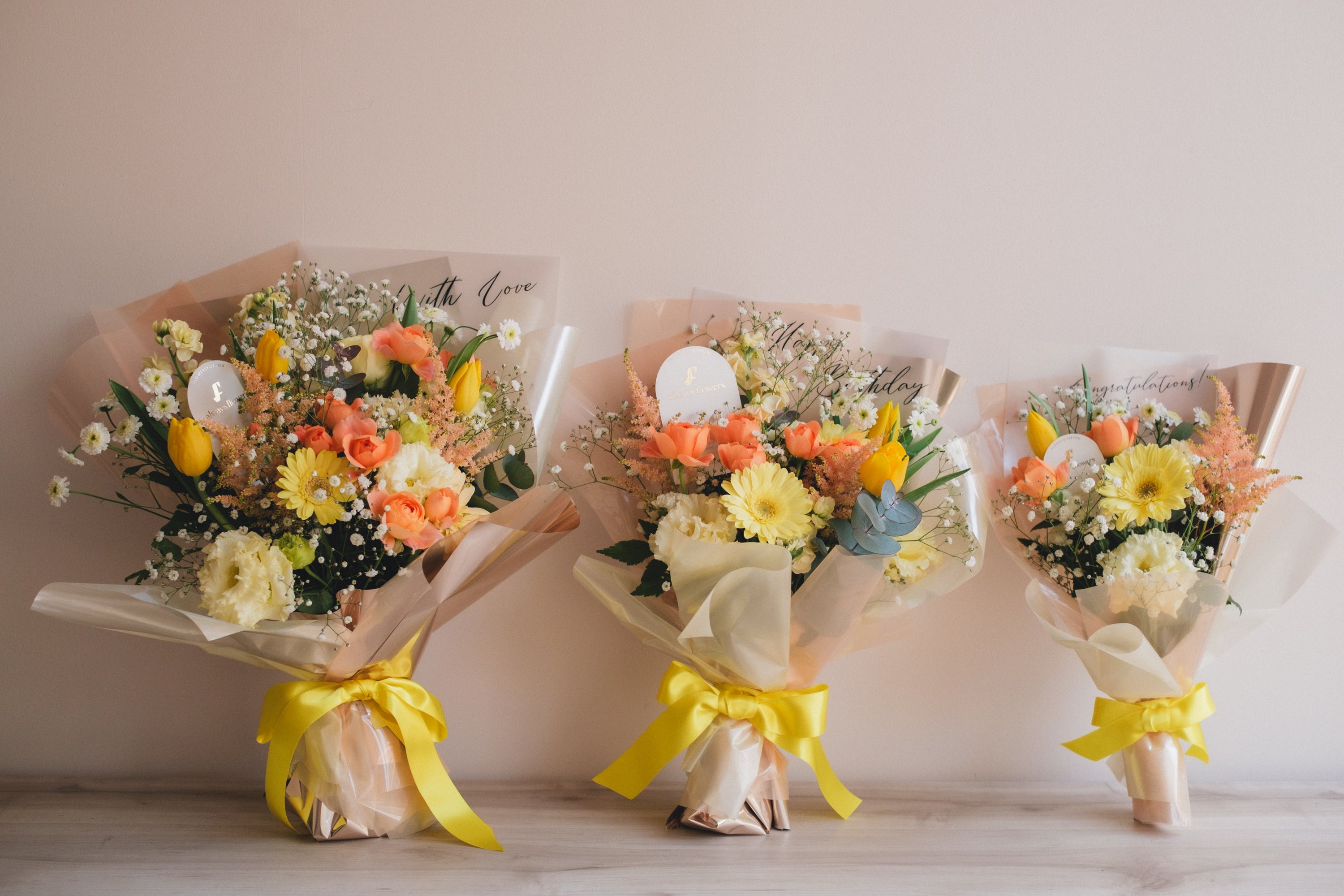 ◆1/6-3/22お届け限定◆Message Bouquet／メッセージブーケ　ビタミンムース／生花・花束