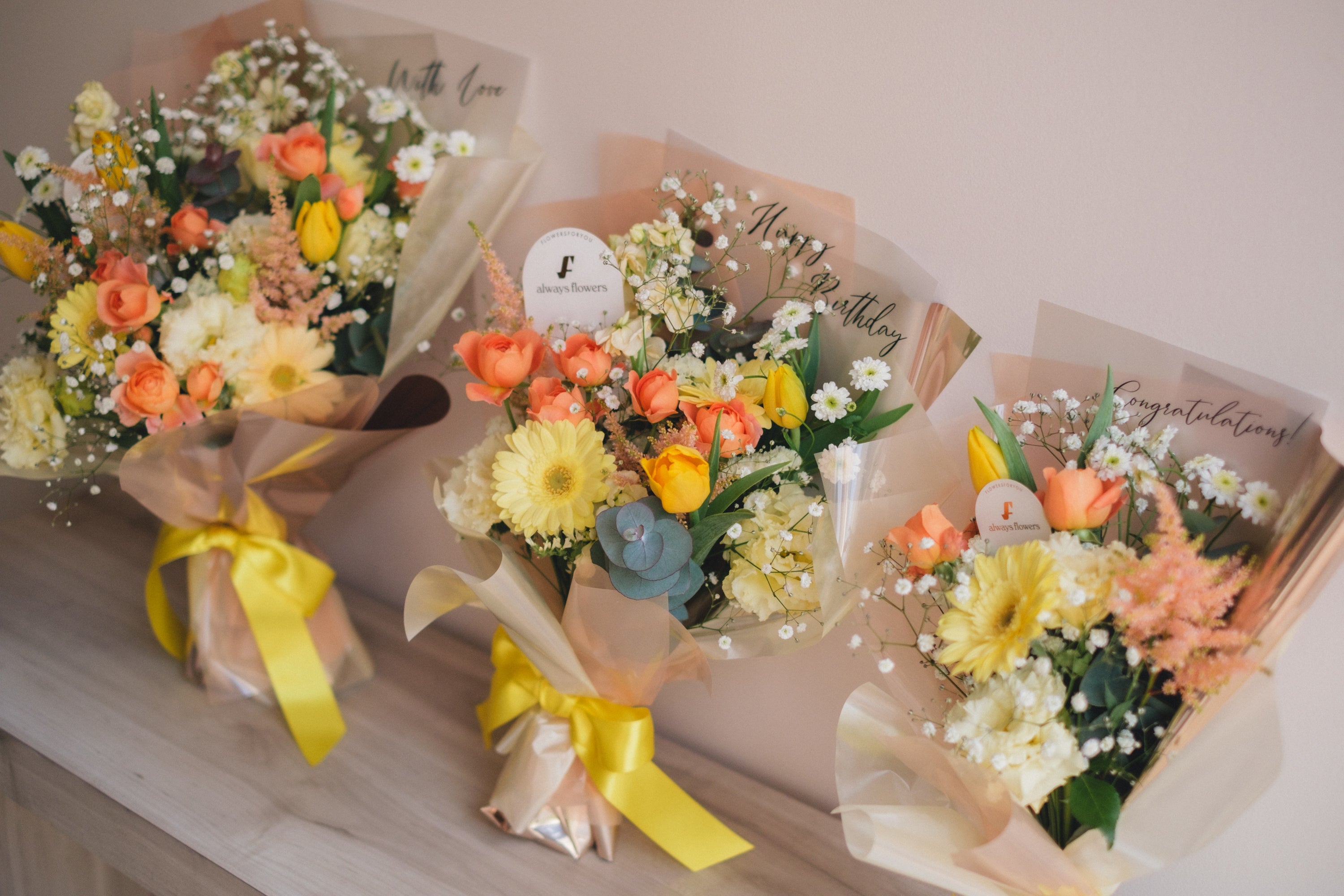 ◆1/6-3/22お届け限定◆Message Bouquet／メッセージブーケ　ビタミンムース／生花・花束
