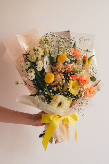 ◆1/6-3/22お届け限定◆Message Bouquet／メッセージブーケ　ビタミンムース／生花・花束