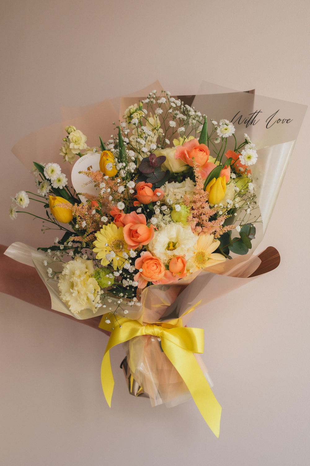 ◆1/6-3/22お届け限定◆Message Bouquet／メッセージブーケ　ビタミンムース／生花・花束