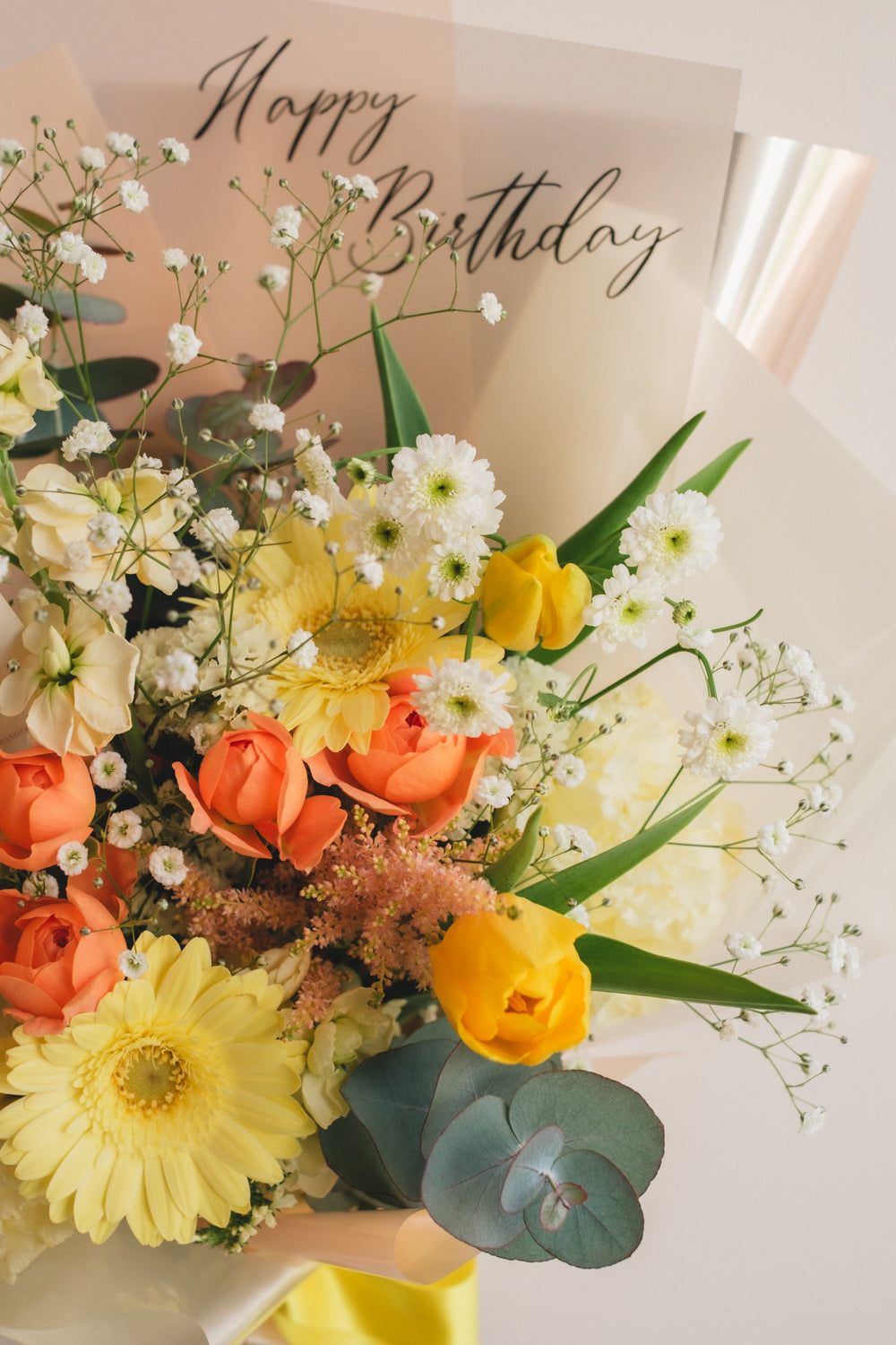 ◆1/6-3/22お届け限定◆Message Bouquet／メッセージブーケ　ビタミンムース／生花・花束