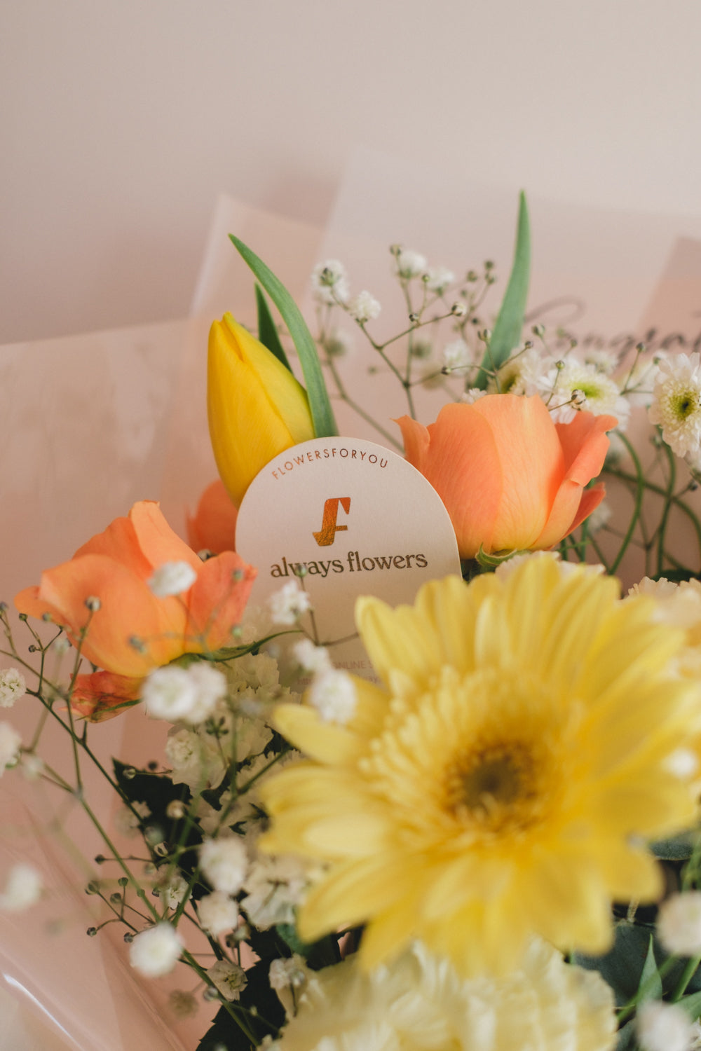 ◆1/6-3/22お届け限定◆Message Bouquet／メッセージブーケ　ビタミンムース／生花・花束