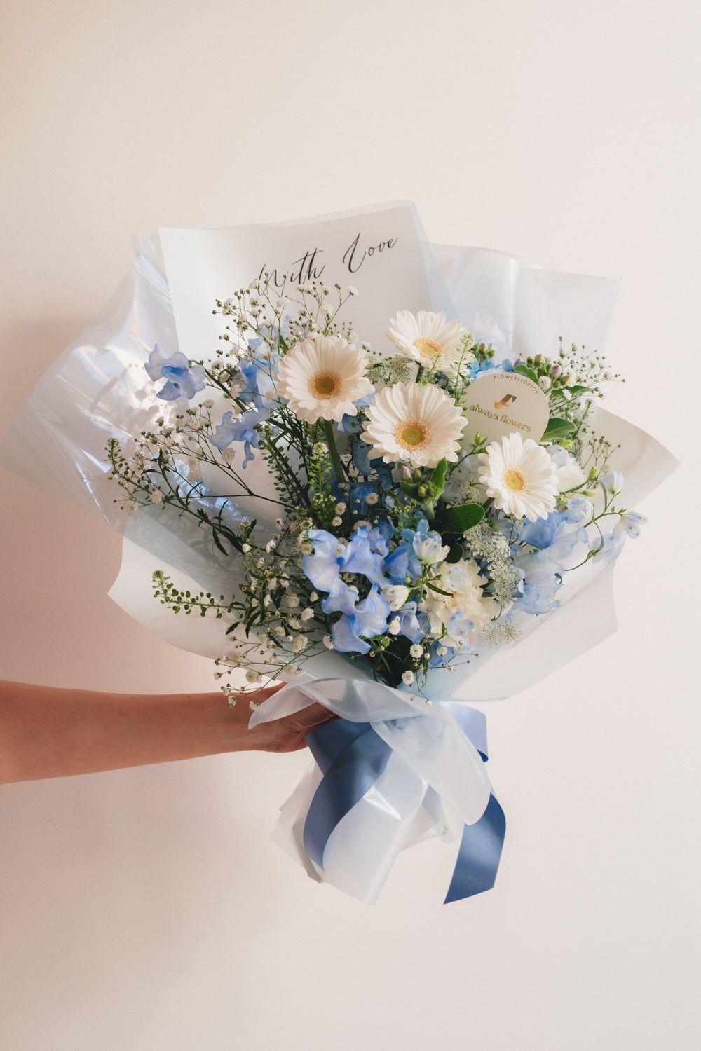 ◆1/6-3/22お届け限定◆Message Bouquet／メッセージブーケ　ブルージュレ／生花・花束