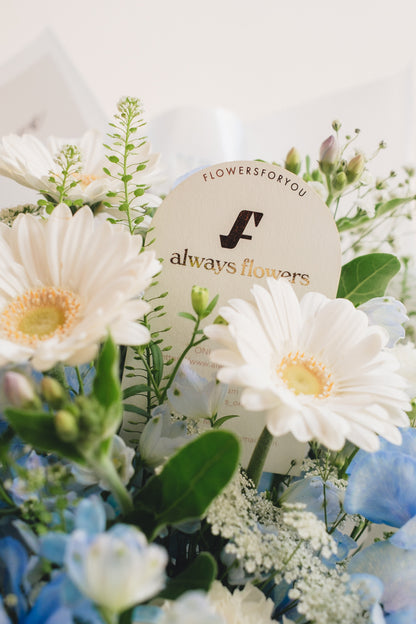 ◆1/6-3/22お届け限定◆Message Bouquet／メッセージブーケ　ブルージュレ／生花・花束