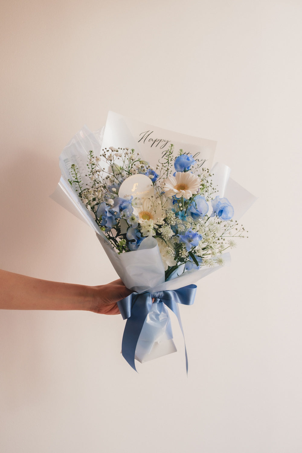 ◆1/6-3/22お届け限定◆Message Bouquet／メッセージブーケ　ブルージュレ／生花・花束