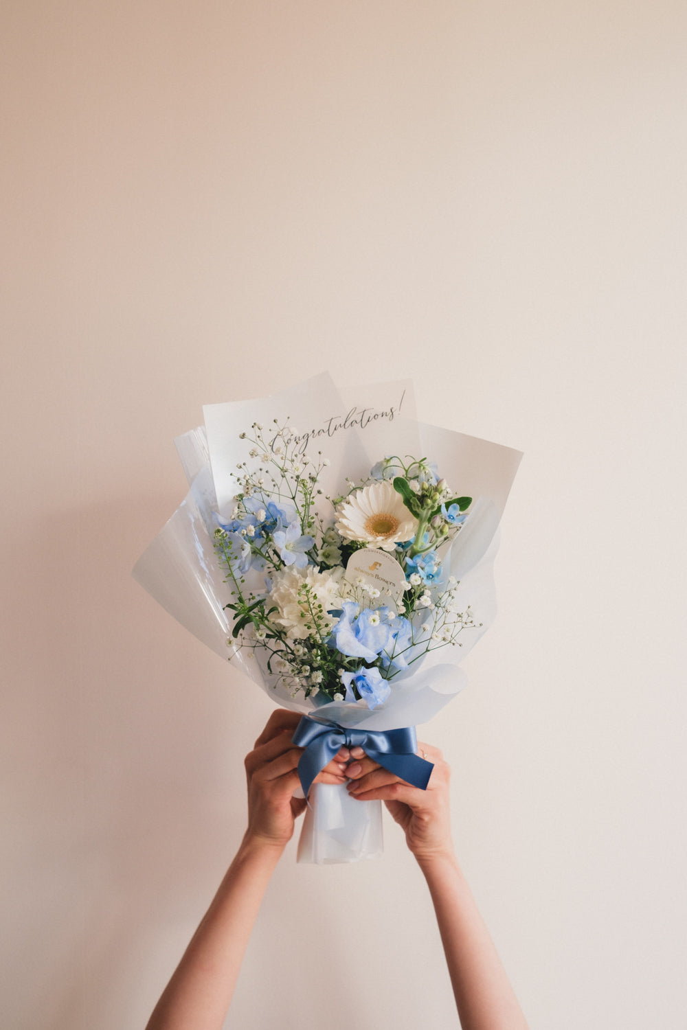 ◆1/6-3/22お届け限定◆Message Bouquet／メッセージブーケ　ブルージュレ／生花・花束