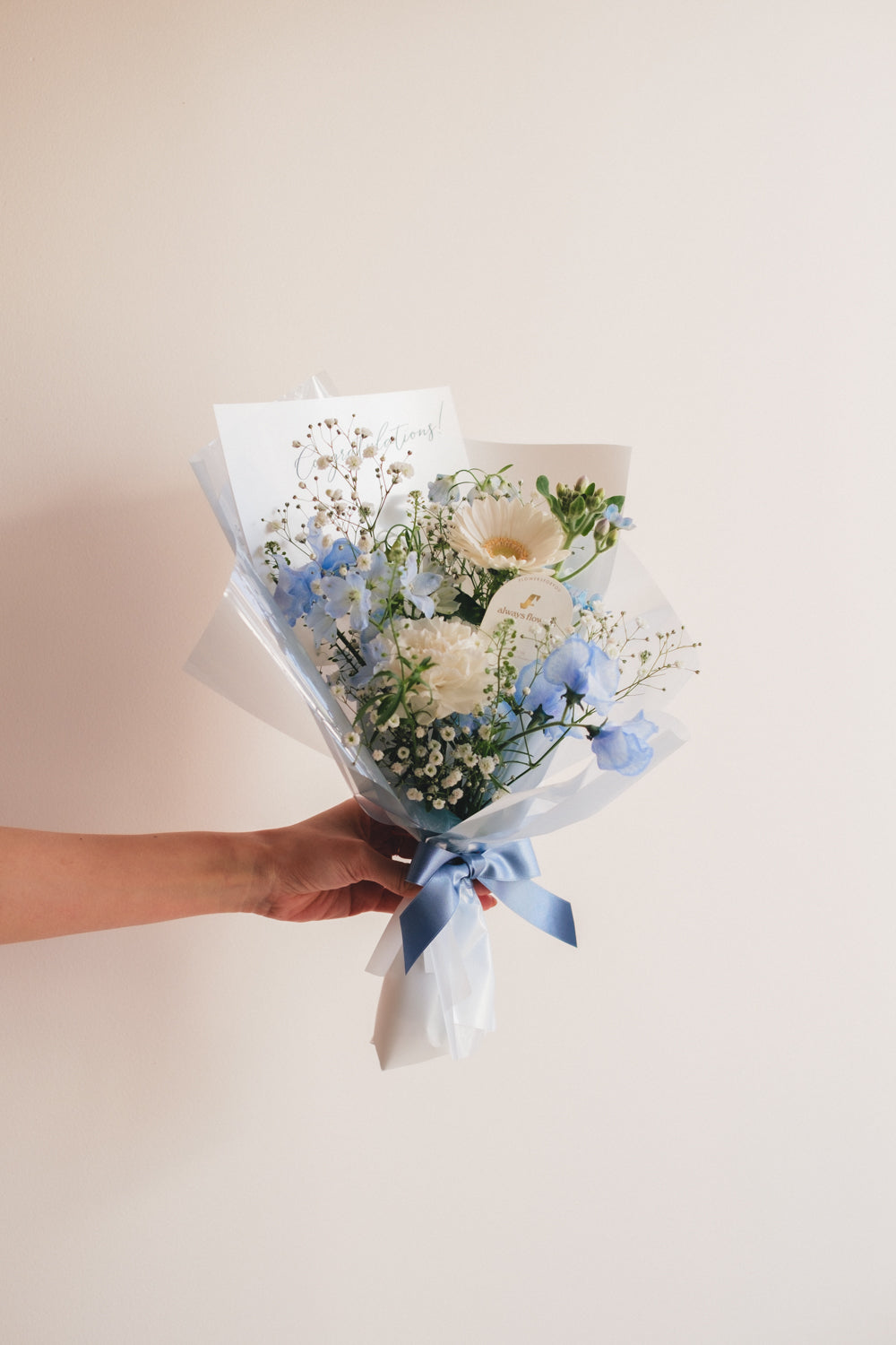 ◆1/6-3/22お届け限定◆Message Bouquet／メッセージブーケ　ブルージュレ／生花・花束