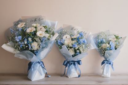 ◆1/6-3/22お届け限定◆Message Bouquet／メッセージブーケ　ブルージュレ／生花・花束