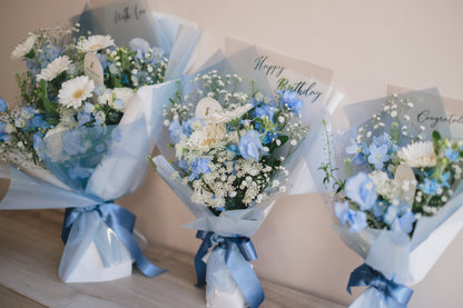 ◆1/6-3/22お届け限定◆Message Bouquet／メッセージブーケ　ブルージュレ／生花・花束