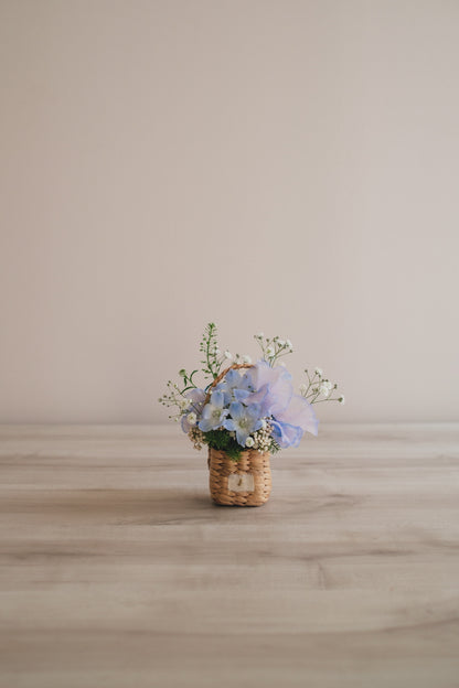 ◆1/13-3/22お届け限定◆Flower BAG No.3／フラワーバッグアレンジ　エアリーブルー／生花