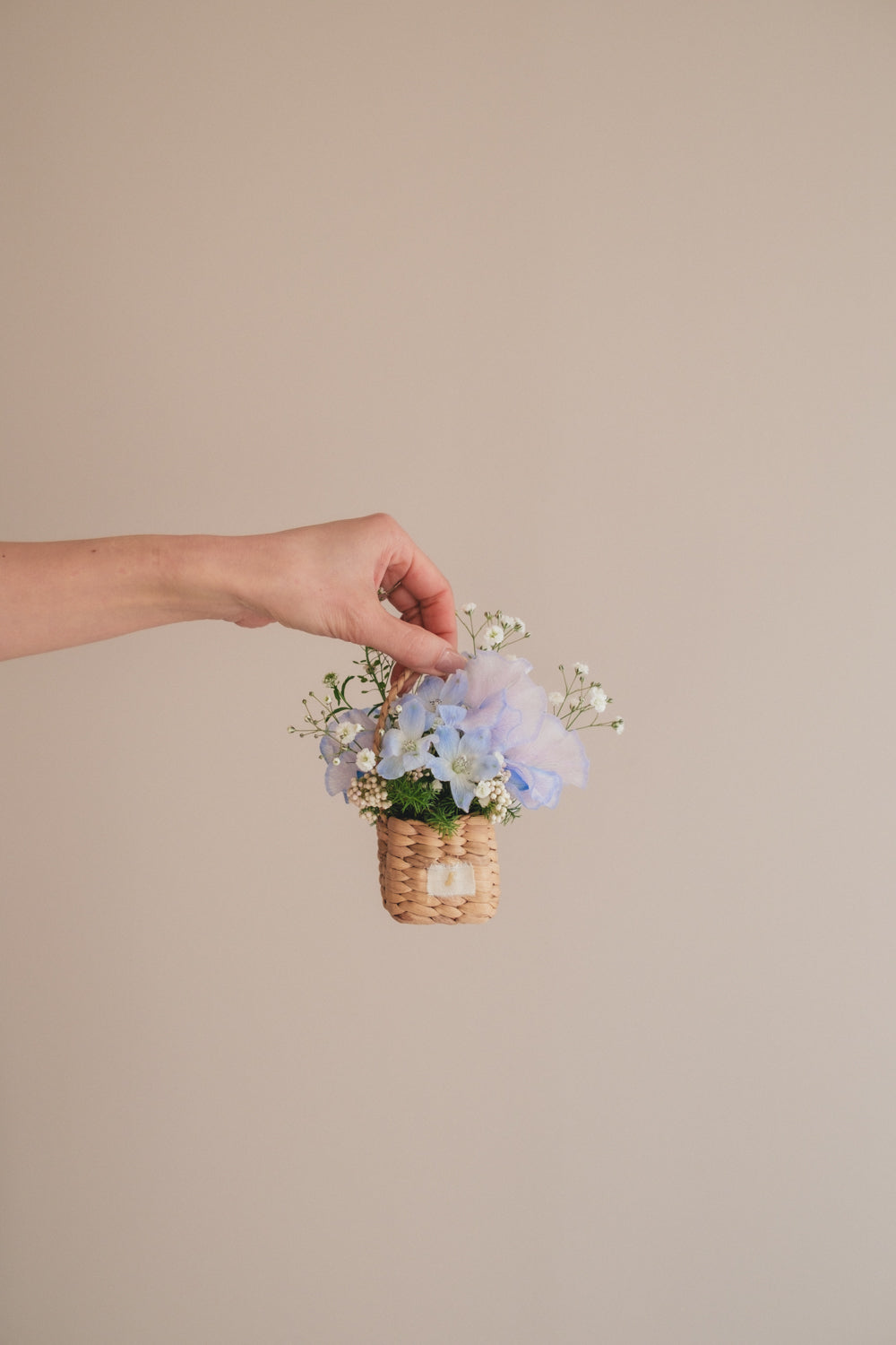 ◆1/13-3/22お届け限定◆Flower BAG No.3／フラワーバッグアレンジ　エアリーブルー／生花