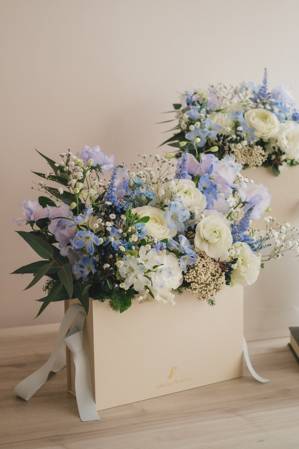 ◆1/13-3/22お届け限定◆Flower BAG No.1／フラワーバッグアレンジ　ブルーブリーズ／生花