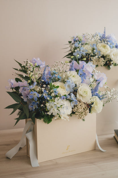 ◆1/13-3/22お届け限定◆Flower BAG No.1／フラワーバッグアレンジ　ブルーブリーズ／生花