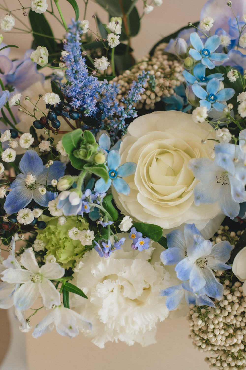 ◆1/13-3/22お届け限定◆Flower BAG No.1／フラワーバッグアレンジ　ブルーブリーズ／生花