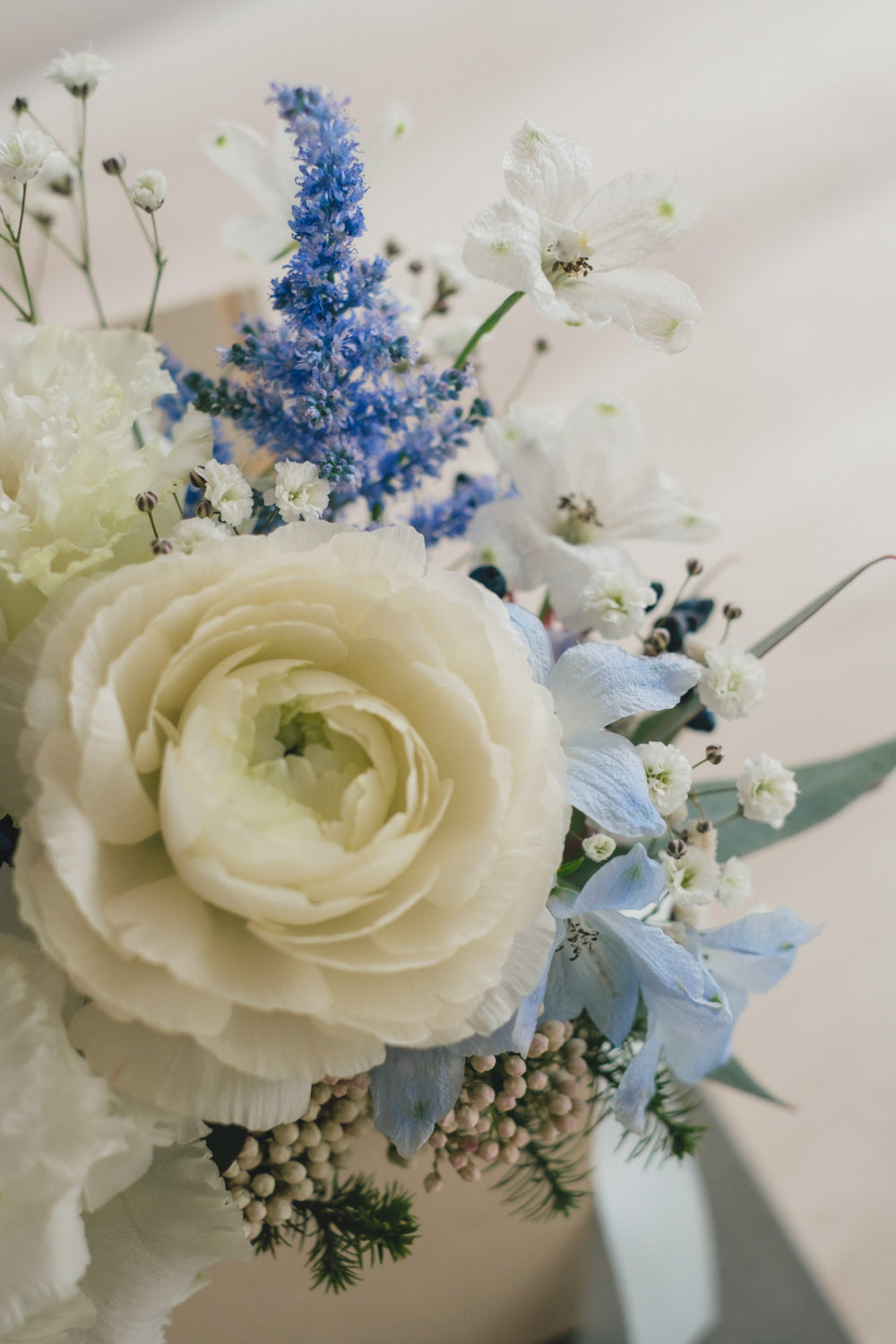 ◆1/13-3/22お届け限定◆Flower BAG No.1／フラワーバッグアレンジ　ブルーブリーズ／生花