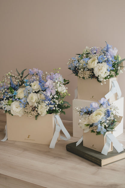 ◆1/13-3/22お届け限定◆Flower BAG No.1／フラワーバッグアレンジ　ブルーブリーズ／生花