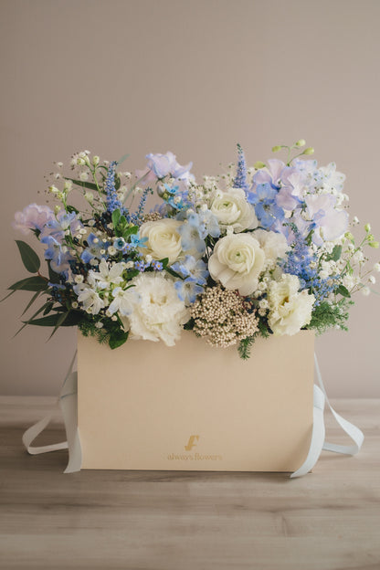 ◆1/13-3/22お届け限定◆Flower BAG No.1／フラワーバッグアレンジ　ブルーブリーズ／生花