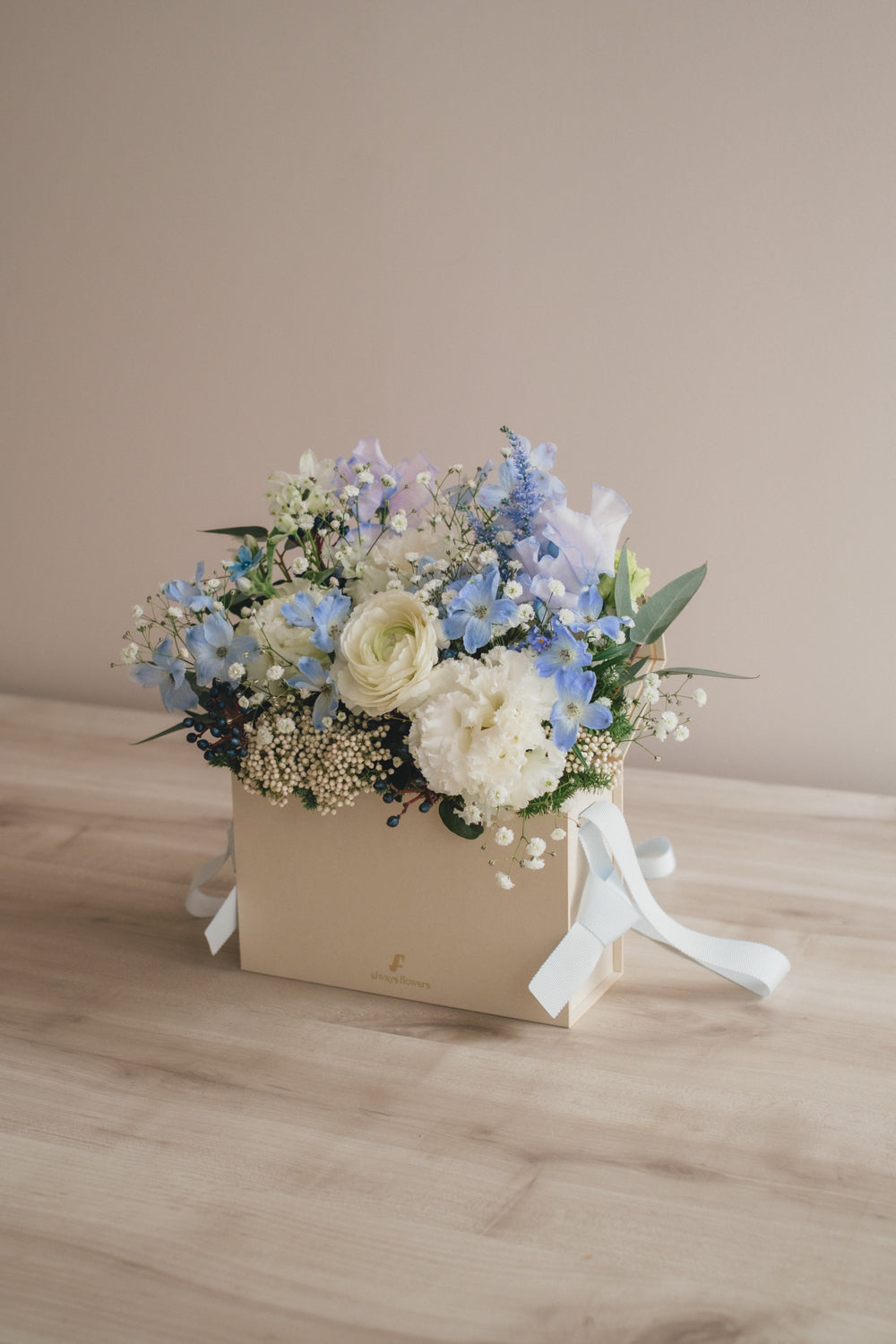 ◆1/13-3/22お届け限定◆Flower BAG No.1／フラワーバッグアレンジ　ブルーブリーズ／生花