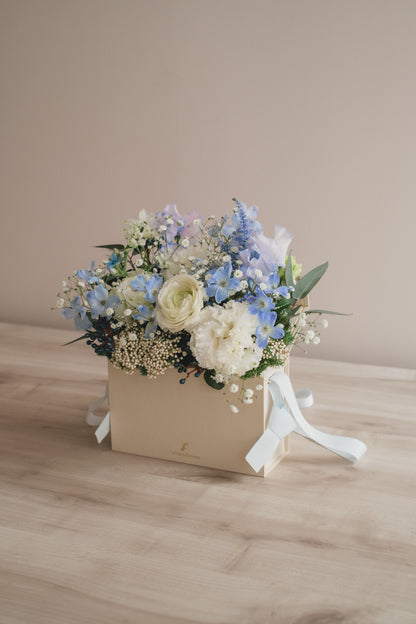 ◆1/13-3/22お届け限定◆Flower BAG No.1／フラワーバッグアレンジ　ブルーブリーズ／生花