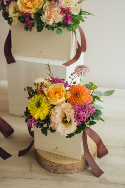 ◆10/8-11/15お届け限定◆Flower BAG No.1／フラワーバッグアレンジ　レヨン・ダンブル／生花