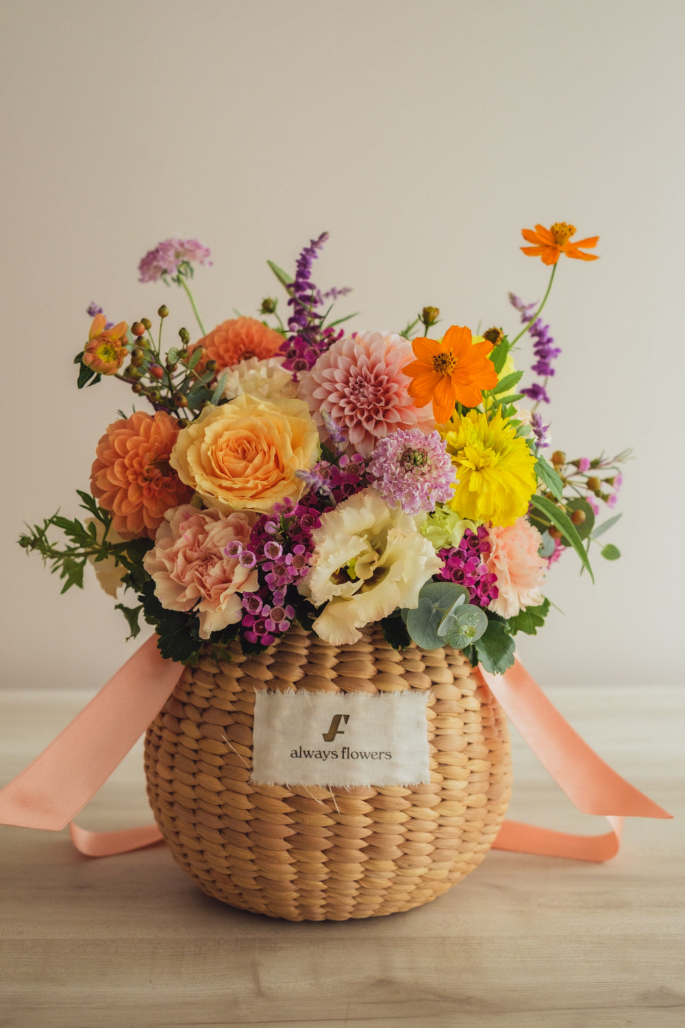 ◆10/8-11/15お届け限定◆Flower BAG No.2／フラワーバッグアレンジ　レヨン・ド・ミエル／生花