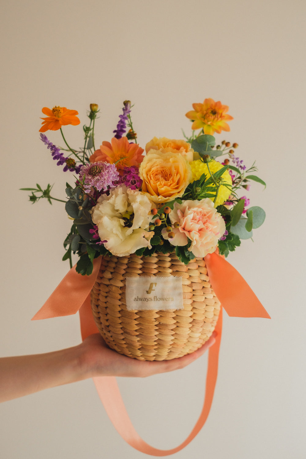 ◆10/8-11/15お届け限定◆Flower BAG No.2／フラワーバッグアレンジ　レヨン・ド・ミエル／生花