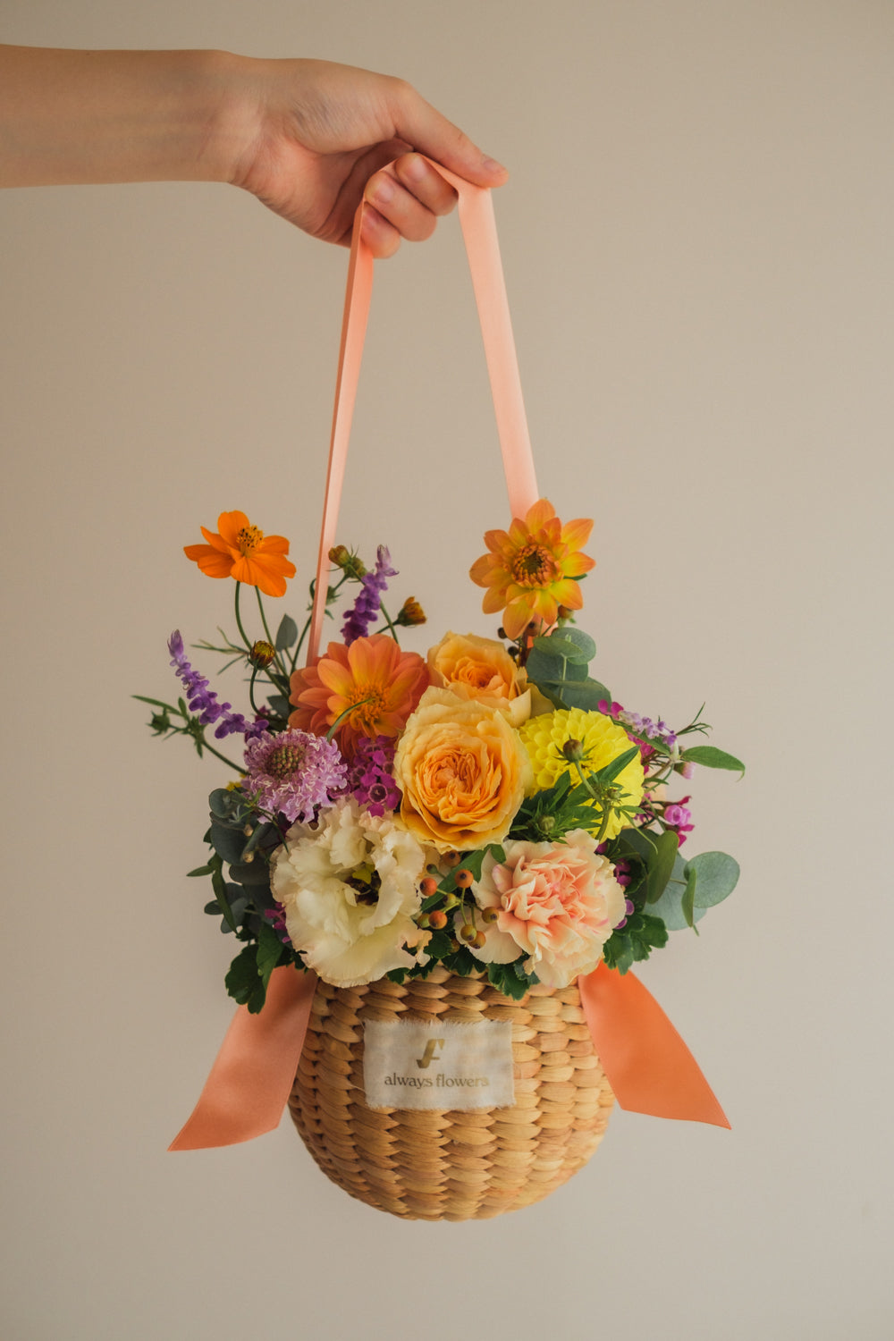 ◆10/8-11/15お届け限定◆Flower BAG No.2／フラワーバッグアレンジ　レヨン・ド・ミエル／生花