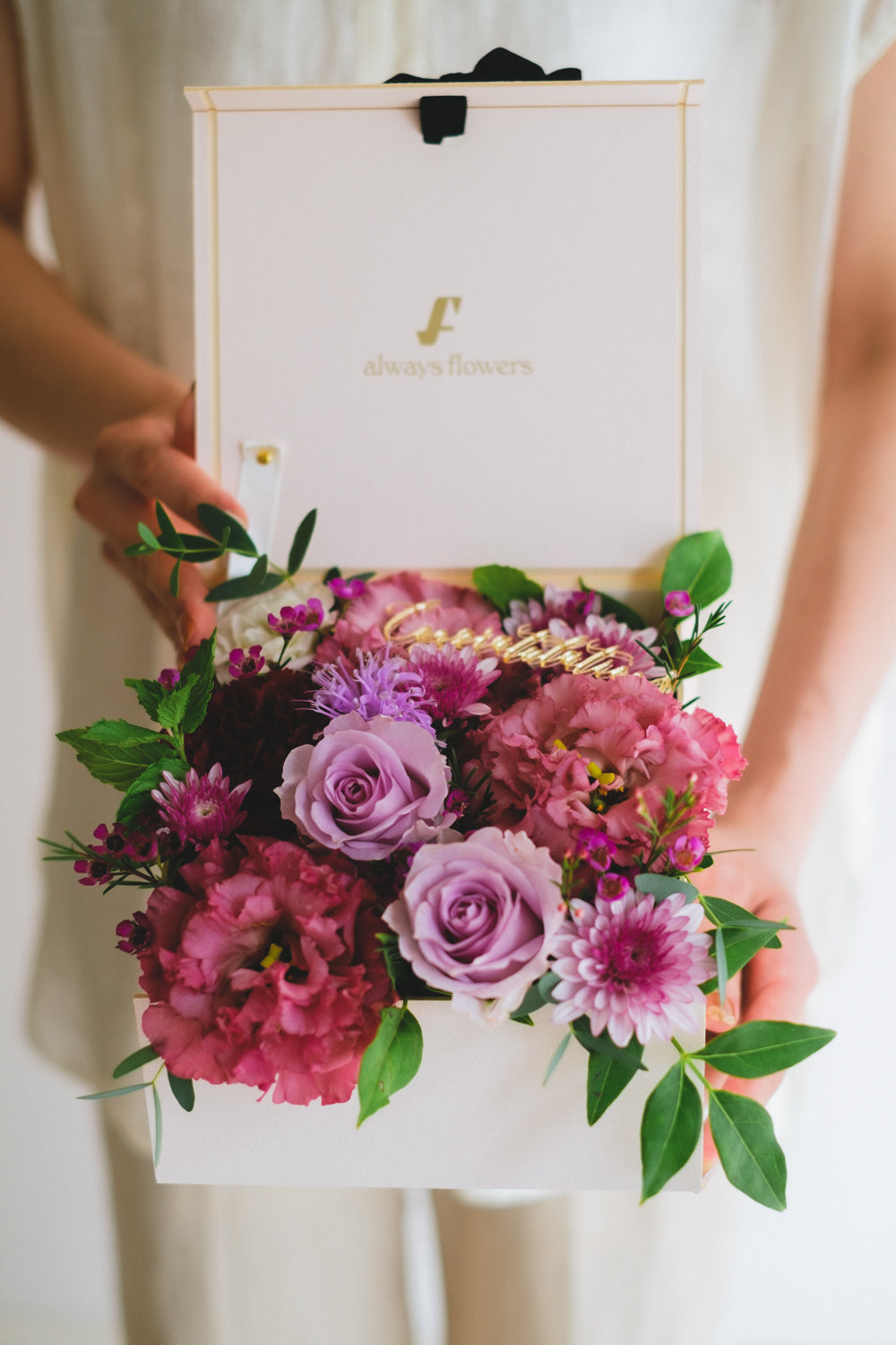 Surprise Flower Box /サプライズフラワーボックス パープル/生花