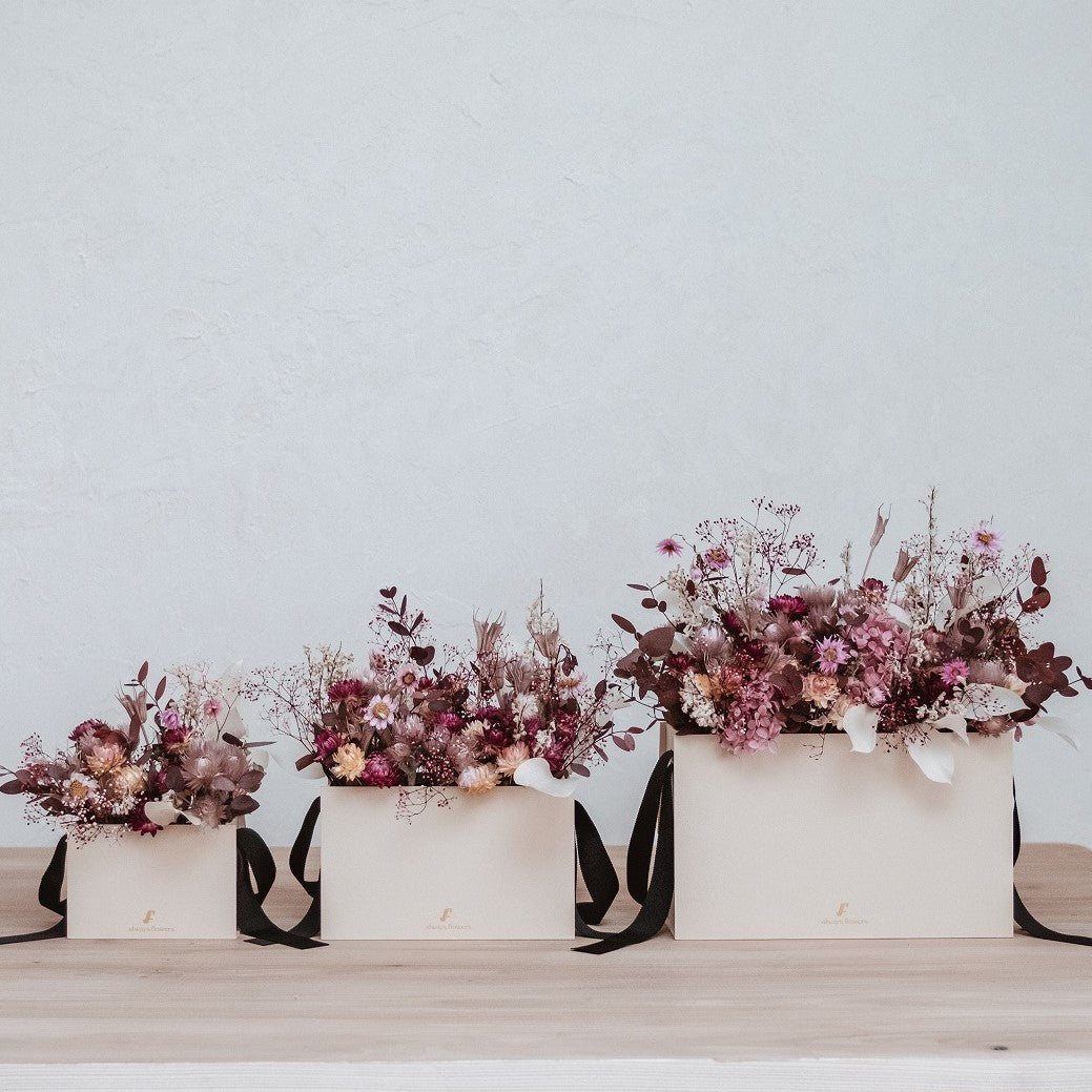 Flower BAG No.1/フラワーバッグアレンジ スモーキーピンク/ドライ&プリザーブドフラワー