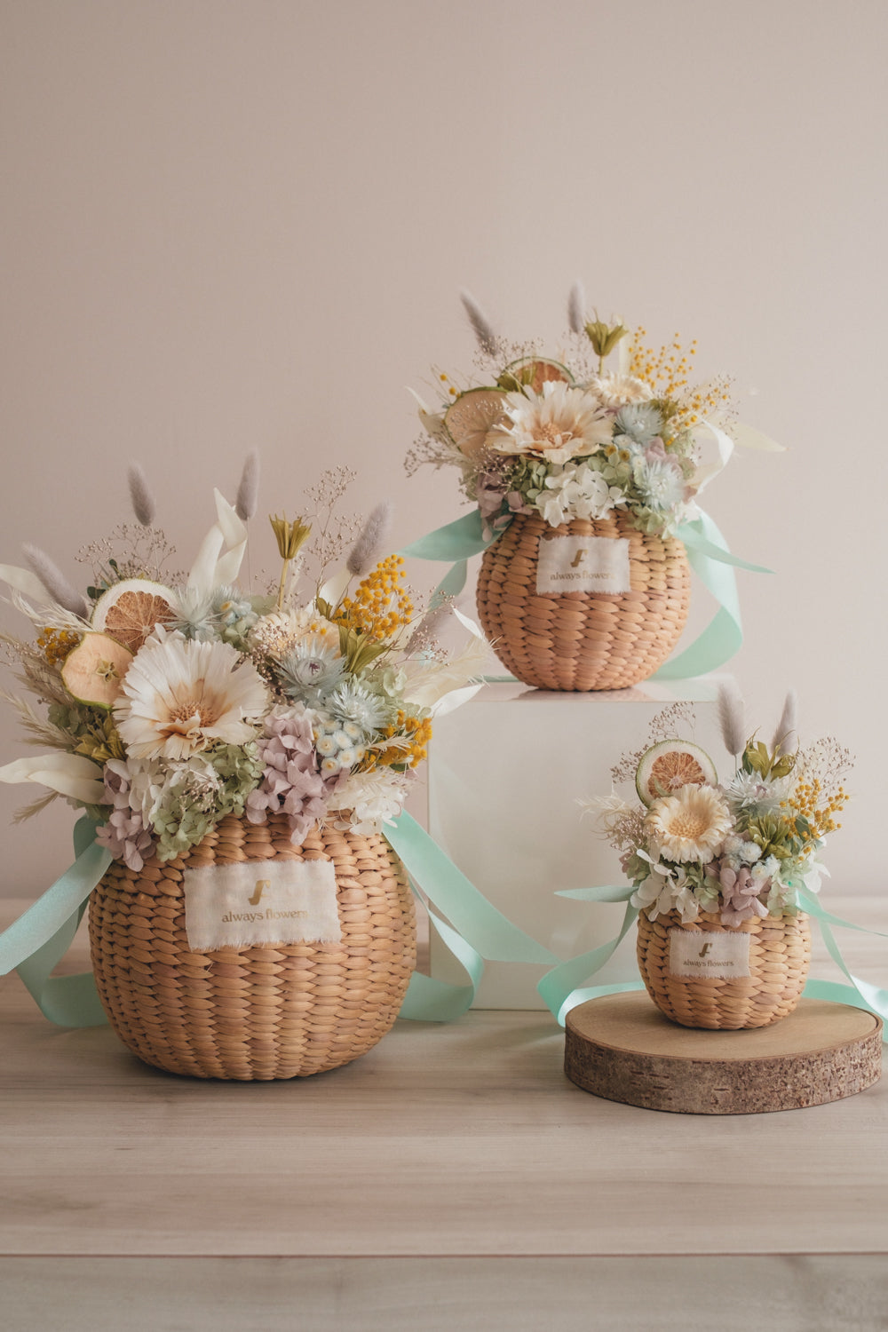 ◆NEW季節限定◆Flower BAG No.2/フラワーバッグアレンジ ヴェールシトロン/ドライ&プリザーブドフラワー