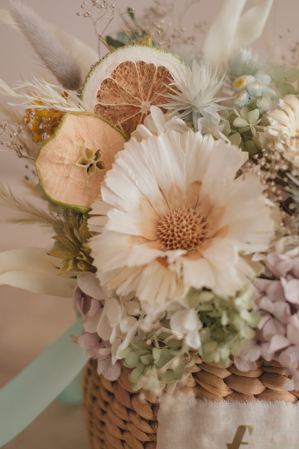 ◆NEW季節限定◆Flower BAG No.2／フラワーバッグアレンジ　ヴェールシトロン／ドライ&amp;プリザーブドフラワー