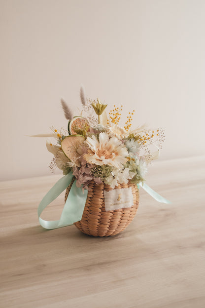 ◆NEW季節限定◆Flower BAG No.2／フラワーバッグアレンジ　ヴェールシトロン／ドライ&amp;プリザーブドフラワー