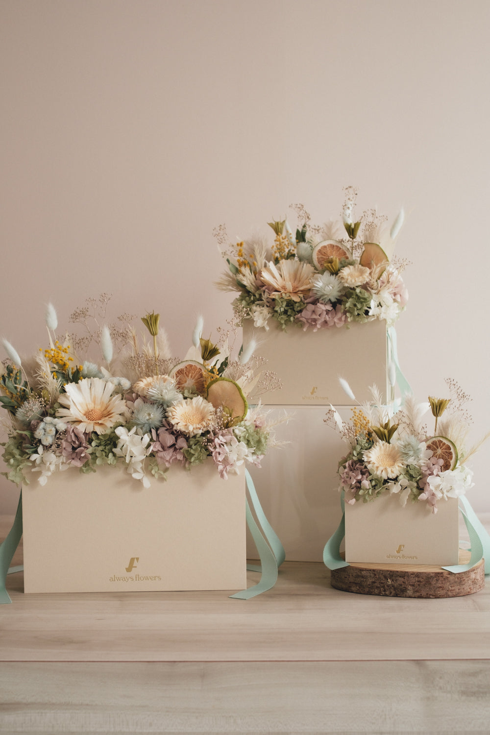 ◆NEW季節限定◆Flower BAG No.1/フラワーバッグアレンジ ブロンシトロン/ドライ&プリザーブドフラワー