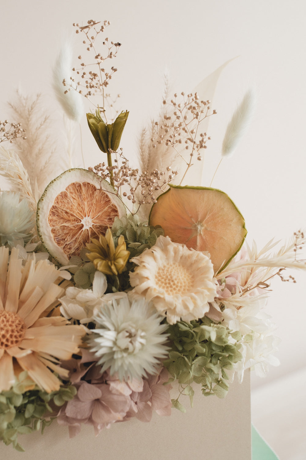 ◆NEW季節限定◆Flower BAG No.1／フラワーバッグアレンジ　ブロンシトロン／ドライ&amp;プリザーブドフラワー