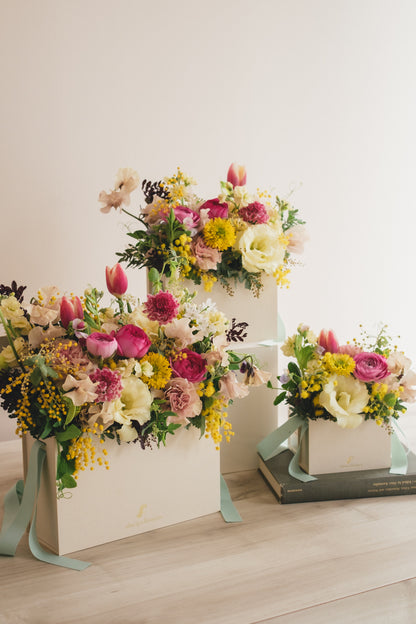 ◆1/25-3/10お届け限定◆Flower BAG No.1／フラワーバッグアレンジ　ルルミモザ／生花