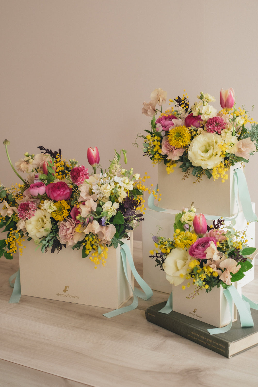 ◆1/25-3/10お届け限定◆Flower BAG No.1／フラワーバッグアレンジ　ルルミモザ／生花