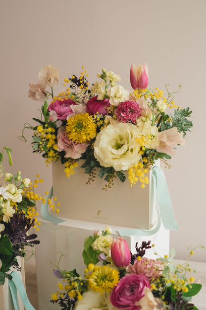 ◆1/25-3/10お届け限定◆Flower BAG No.1／フラワーバッグアレンジ　ルルミモザ／生花