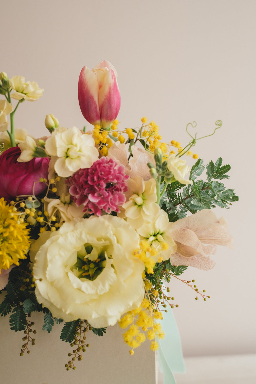 ◆1/25-3/10お届け限定◆Flower BAG No.1／フラワーバッグアレンジ　ルルミモザ／生花