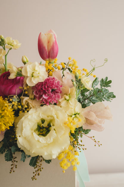 ◆1/25-3/10お届け限定◆Flower BAG No.1／フラワーバッグアレンジ　ルルミモザ／生花