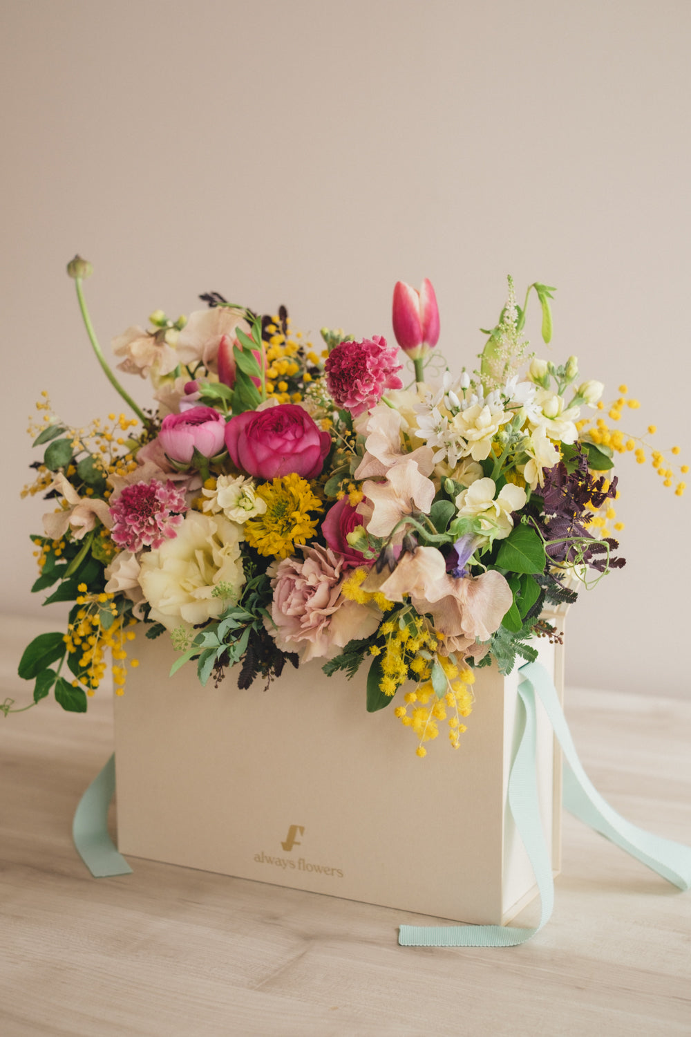 ◆1/25-3/10お届け限定◆Flower BAG No.1／フラワーバッグアレンジ　ルルミモザ／生花